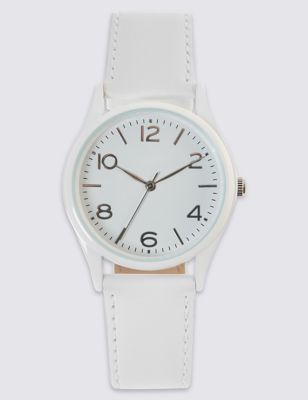 Round Face Analogue Strap Watch